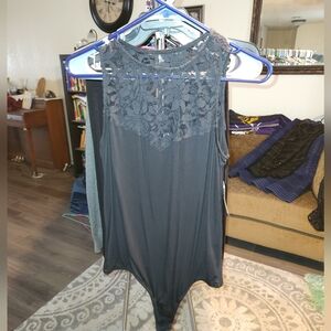 Torrid Lace Detail Sleeveless Bodysuit - Black